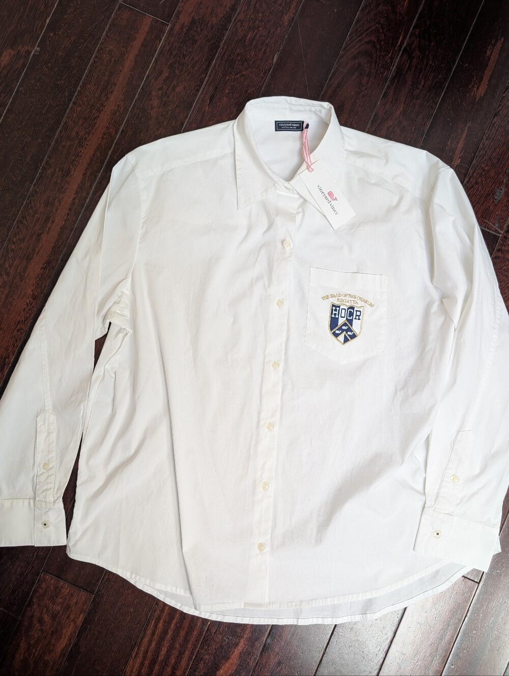 RARE Vineyard Vines Head of the Charles Regatta Poplin Button Down Shirt - White